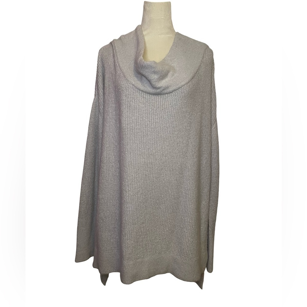 MELISSA NEPTON Light Gray Cowl Neck Sweater